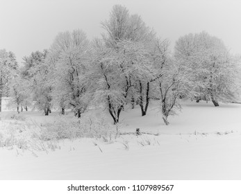 New England Winter Scene From Londonderry, New Hampshire.