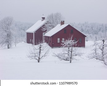 New England Winter Scene From Londonderry, New Hampshire.