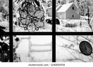 A New England Winter Scene With Snow