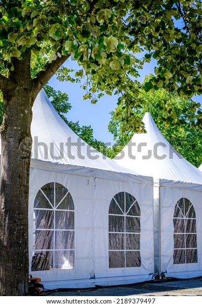 new entertainment\
tent at a meadow - photo