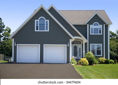 A new family home in a subdivision.