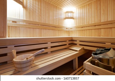 New Finland-style classic wooden sauna