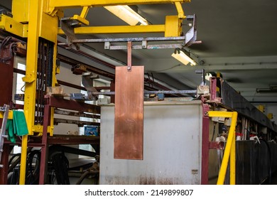 new galvanic copper anode for electrolysis - Shutterstock ID 2149899807