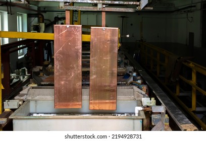 new galvanic copper anode for electrolysis. - Shutterstock ID 2194928731