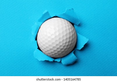 New Golf Ball Stuck In Color Paper