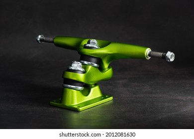 New Green Double Kingpin Truck For Skateboard Surfskate Or Longboard. 