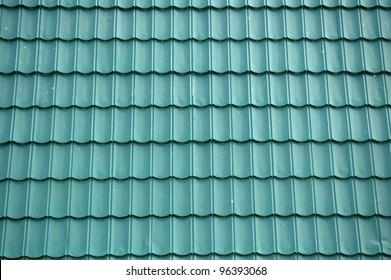 New Green Tin Roof Background