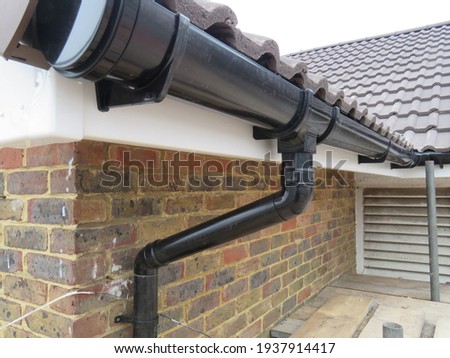 New guttering and swan neck down pipes