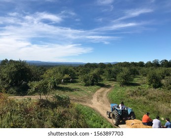 New Hampshire During The Fall And Apple Pick Season And A Cute Little Hay Ride.