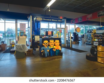 New Hartford, New York - Sep 6, 2022:Closeup View Of Pep Boys Auto Parts Store Checkout Counter.