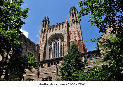 NEW HAVEN, CONNECTICUT:  The beautiful English gothic style Sterling Law School at Yale University