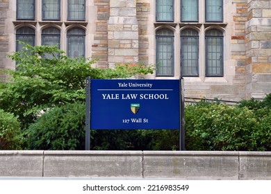 New Haven, CT, USA - 9.3. 2022: Yale University, Sterling Law Building. Yale Law School