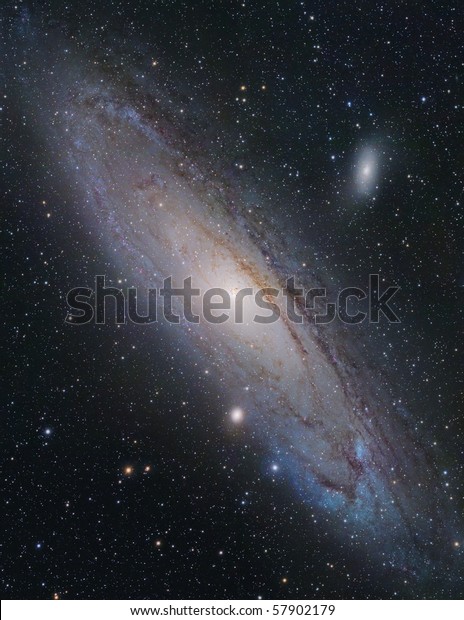 New high-resolution mosaic. Real\
image of M31 \