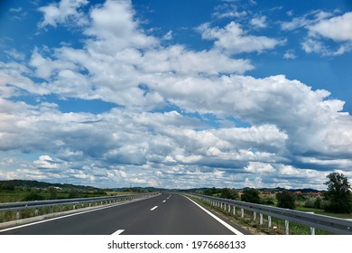 A New Highway In The Hrvatsko Zagorje Region Of Croatia