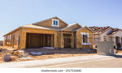 New Home Construction In Housing Development