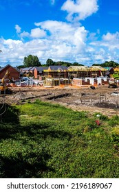 New Homes Being Built On A Brownfield Site.