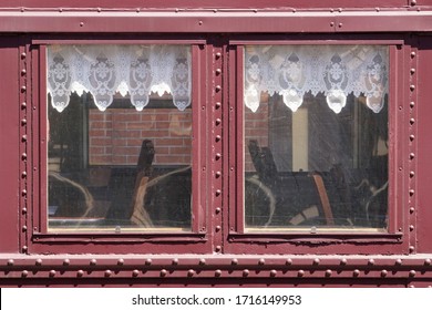 New Hope, PA / USA - April 26, 2020: The New Hope And Ivyland Railroad Runs Vintage Passengers Cars And Locomotives For It Family Excursion Service Along The Delaware River In Scenic Bucks County, PA.