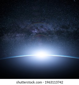 New horizon, View from space orbit. Our world. space environment (Elements of this image furnished by NASA) - Shutterstock ID 1963113742