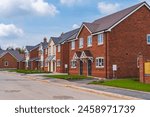 New house build in the UK, example of modern homes built in Britain