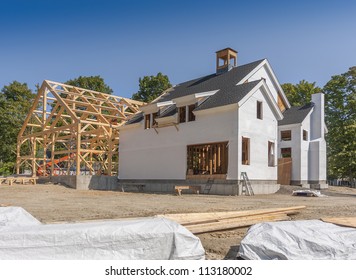 New House Construction Post And Beam Framing