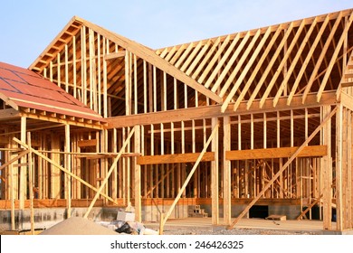 New house construction-house framing