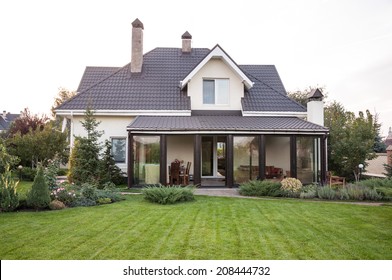 A New House With A Garden In A Rural Area