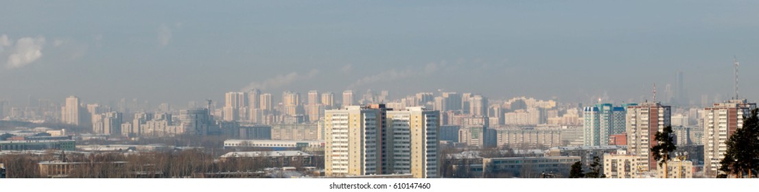 New house in Yekaterinburg. View from Mount Uktusskih  