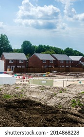 New Houses Being Built On A Brownfield Site.