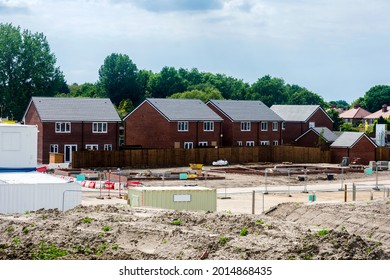 New Houses Being Built On A Brownfield Site.