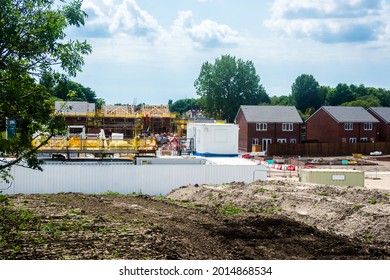 New Houses Being Built On A Brownfield Site.