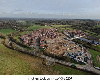 New Housing Being Built On The Edge Of The Countryside, Wimborne, England, UK