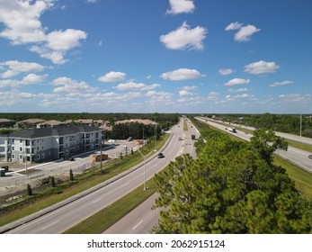 New Housing Construction Taken Along Veterans Blvd Port Charlotte Fl October 2021.