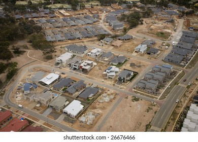 A New Housing Development Area In Canberra, ACT, Australia