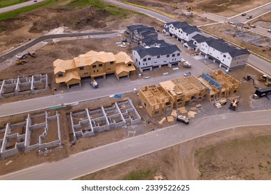 A new housing development is being built on the site of a new housing development. real estate and mortgage concept  - Shutterstock ID 2339522625