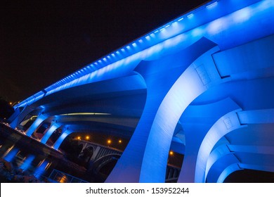 New I-35W Saint Anthony Falls Bridge At Night