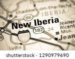 New Iberia. Louisiana. USA on a map