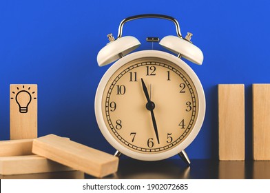 New Idea Conceptual And Creative Image For Businessman, Time Management Theme. High Quality Photo