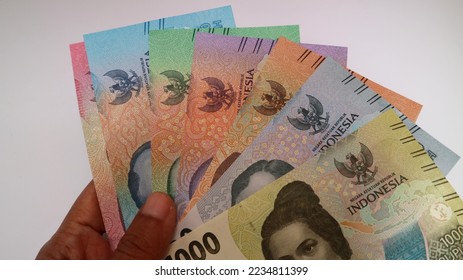 New Indonesian rupiah banknotes or IDR. Indonesian Rupiah the official currency of Indonesia. Indonesian Rupiah. Emission year 2022