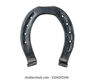 new iron horseshoe isolated on white