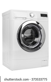 New Isolated Washing Machine On A White Background