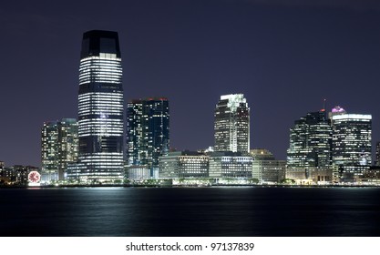 New Jersey And River Hudson In The Night