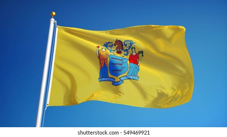 New Jersey Us State Flag Waving Stock Photo 549469921 | Shutterstock