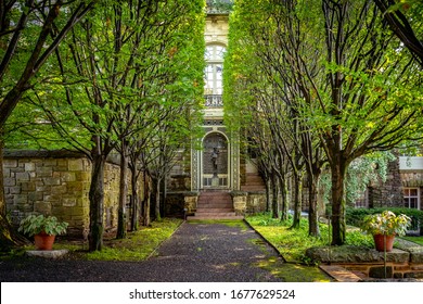 New Jersey, USA - Aug 4, 2019: The Rockefeller Estate Mansion