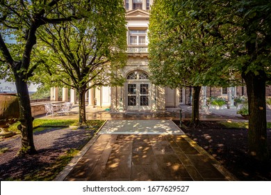 New Jersey, USA - Aug 4, 2019: The Rockefeller Estate Mansion