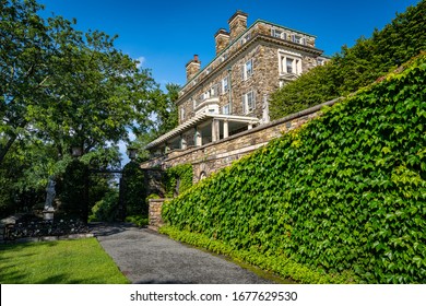 New Jersey, USA - Aug 4, 2019: The Rockefeller Estate Mansion