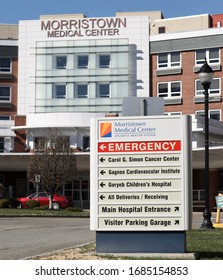 New Jersey, USA: A View Of Morristown Medical Center Is Seen On Friday, March 27, 2020 In, Morristown, New Jersey.