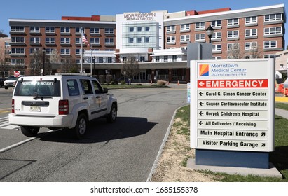 New Jersey, USA: A View Of Morristown Medical Center Is Seen On Friday, March 27, 2020 In, Morristown, New Jersey.