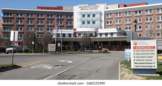 New Jersey, USA: A View Of Morristown Medical Center Is Seen On Friday, March 27, 2020 In, Morristown, New Jersey.