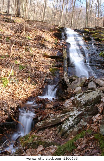 New Jerseys Worthington State Park Waterfall Stock Photo (Edit Now) 1100688