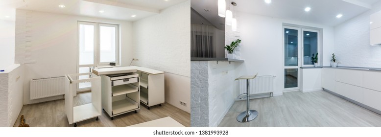 New Kitchen Before And After Renovation - White Kitchen